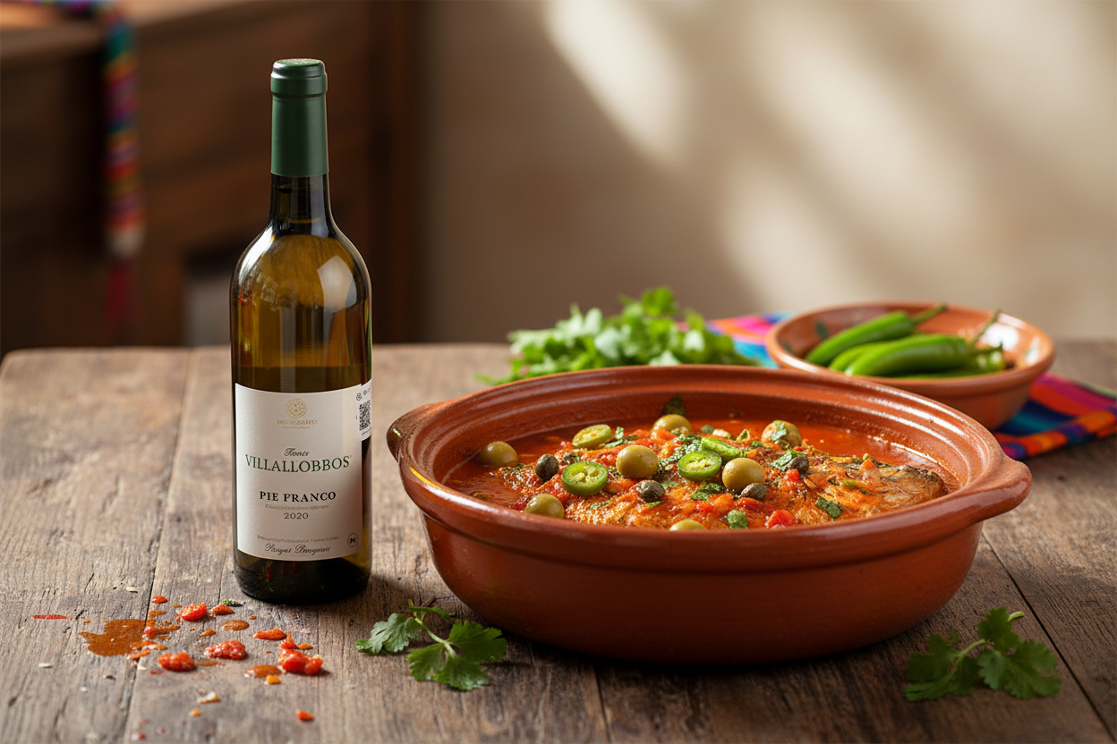 Pescado a la veracruzana con Airén
