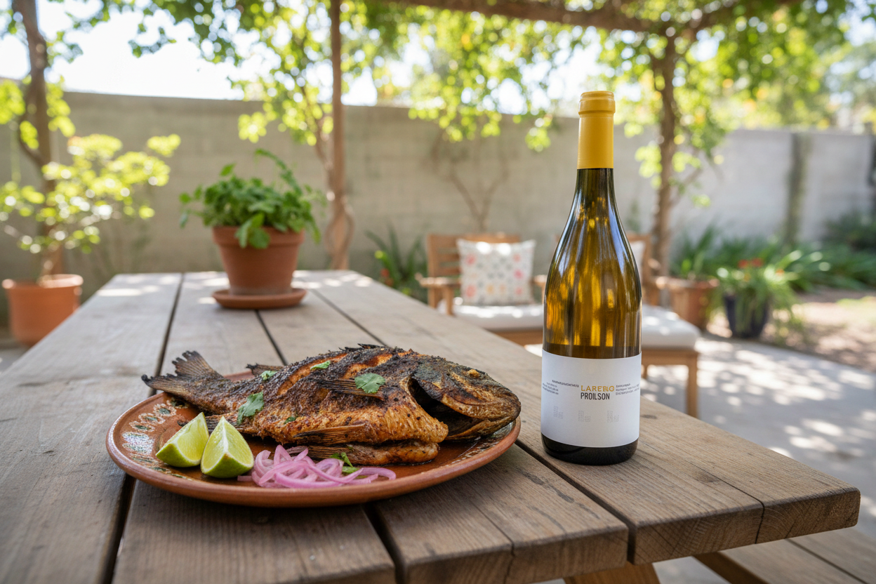 Pescado zarandeado al carbón