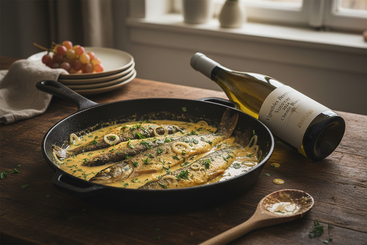 Pescados de río con beurre blanc