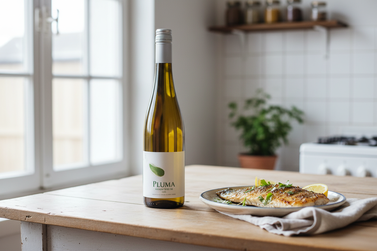 Pluma Vinho Verde con pescado a la plancha