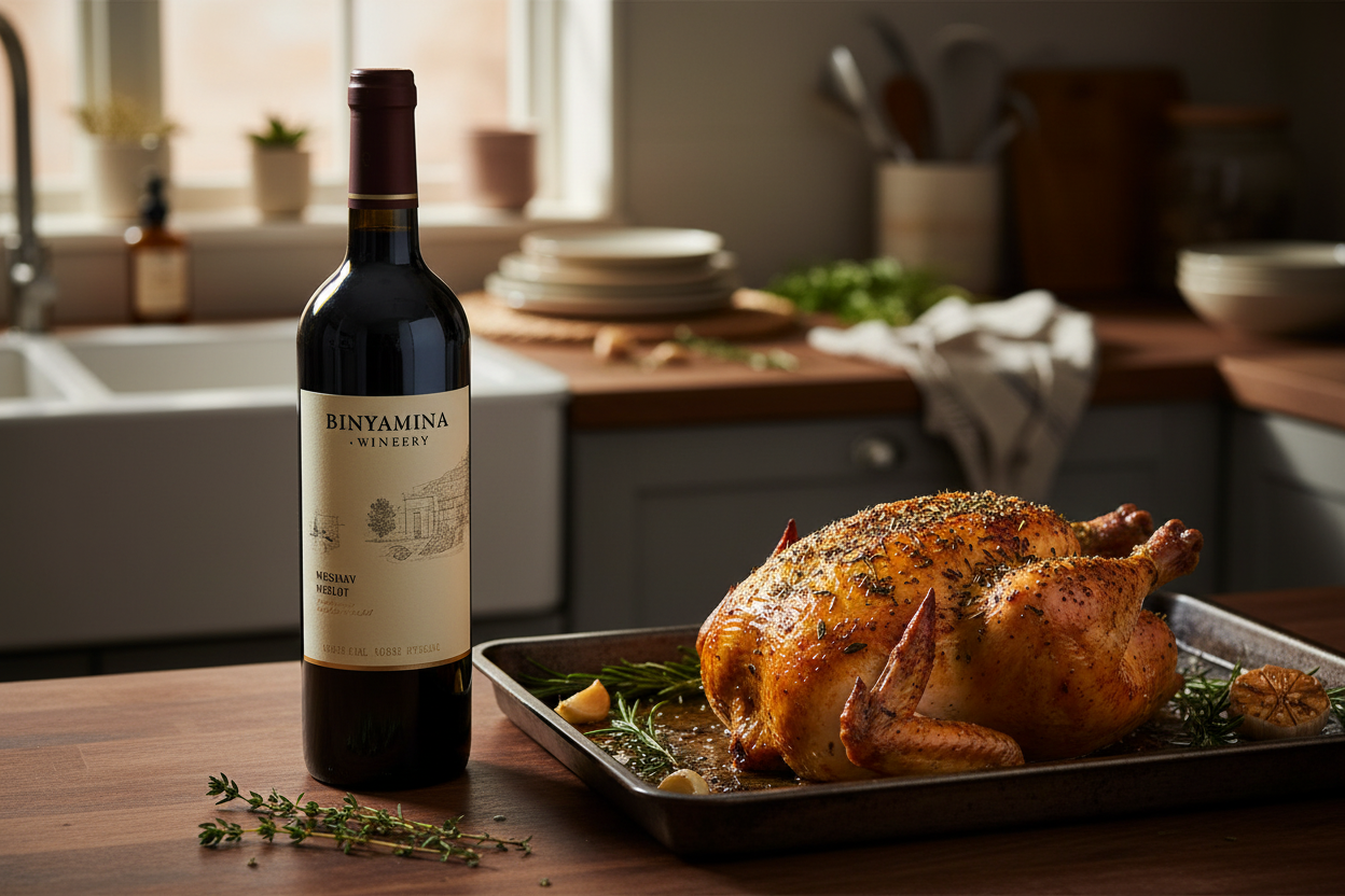 Pollo asado con hierbas provenzales