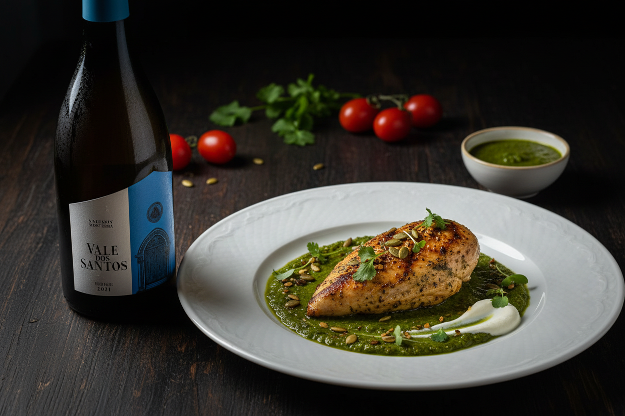 Pollo en mole verde con Avesso