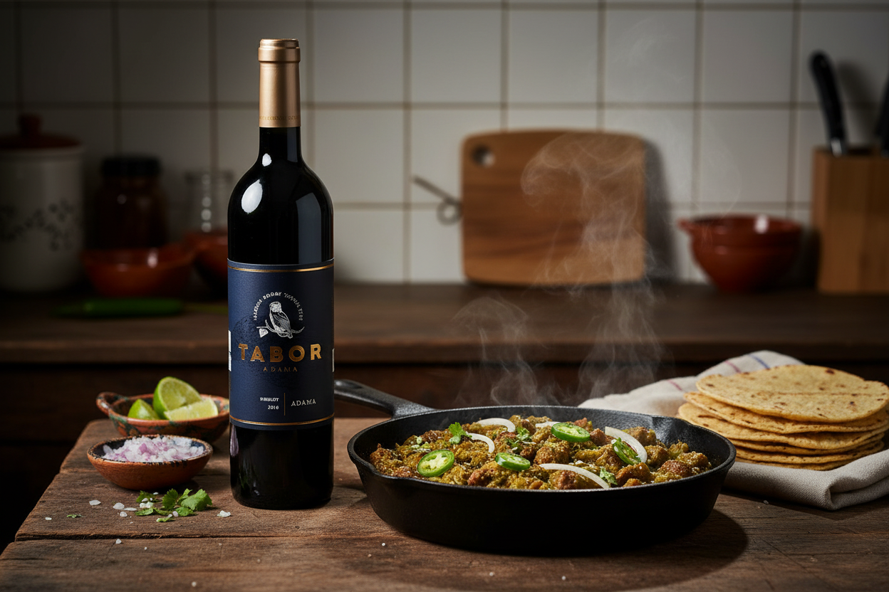 Puntas al albañil con Tabor Adama Merlot