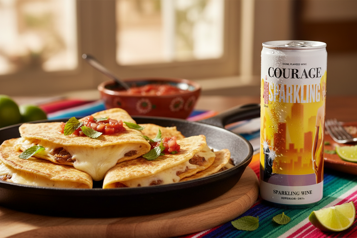 Quesadillas con Espumoso Courage