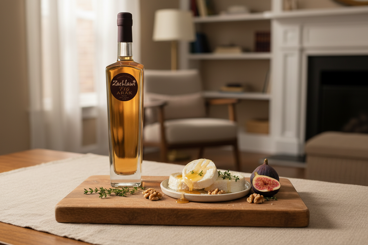Queso de cabra con miel con Zachlawi Fig