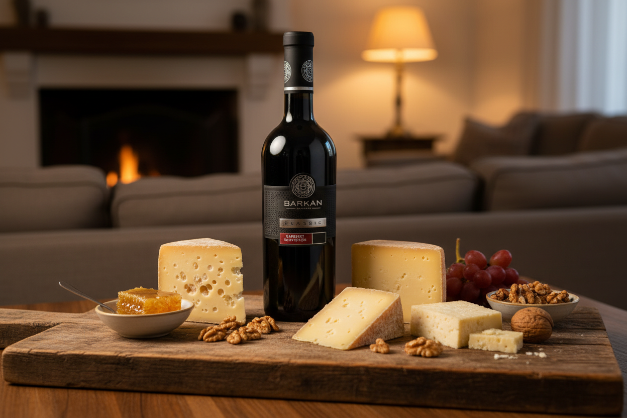 Quesos con Barkan Cabernet