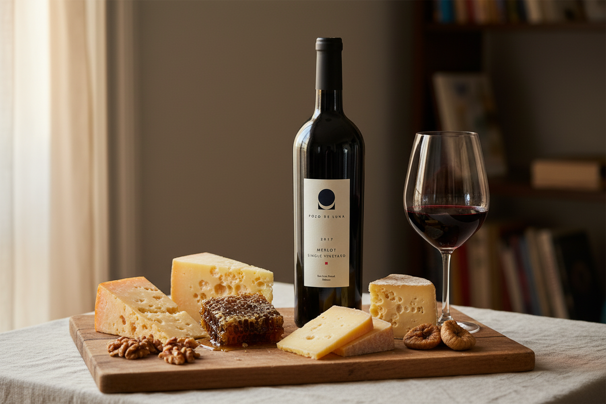 Quesos con Pozo de Luna Merlot