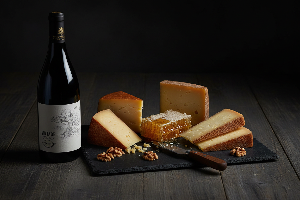 Quesos con Vantage Pinotage