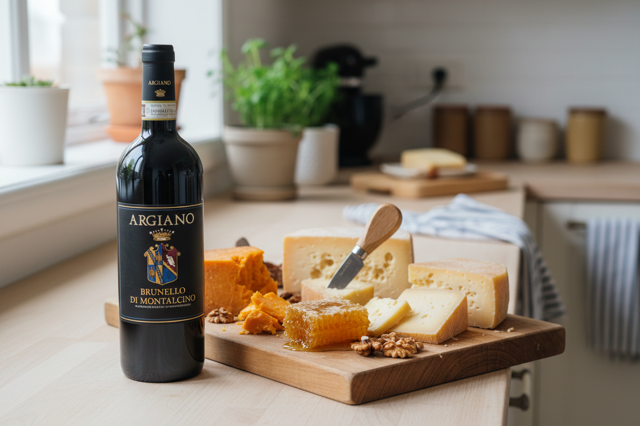 Quesos curados con Brunello Doble Magnum