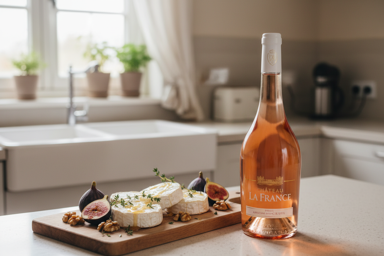 Quesos de cabra con Château La France Rosé