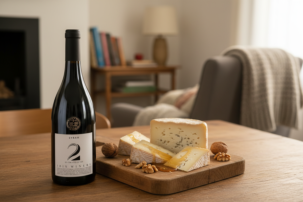 Quesos de cabra maduros con 1848 Syrah