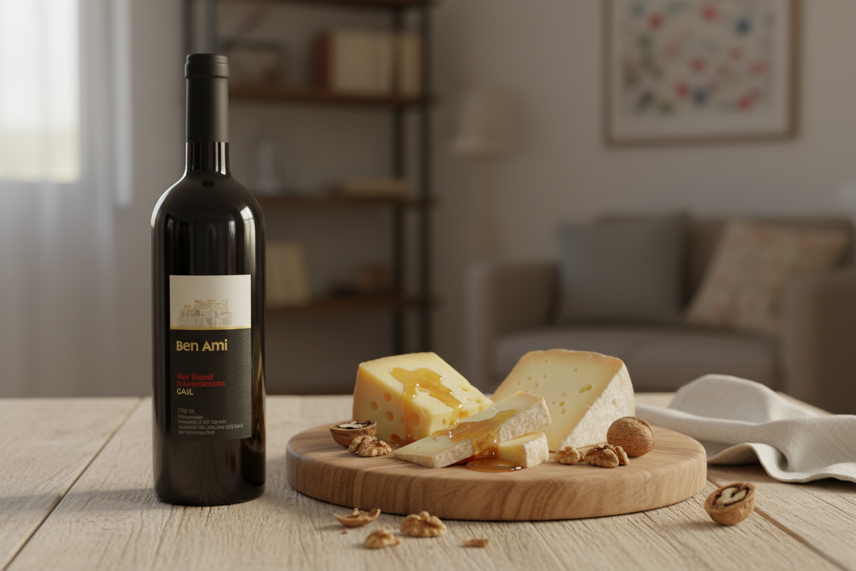 Quesos de maduración media con Ben Ami Cabernet Sauvignon