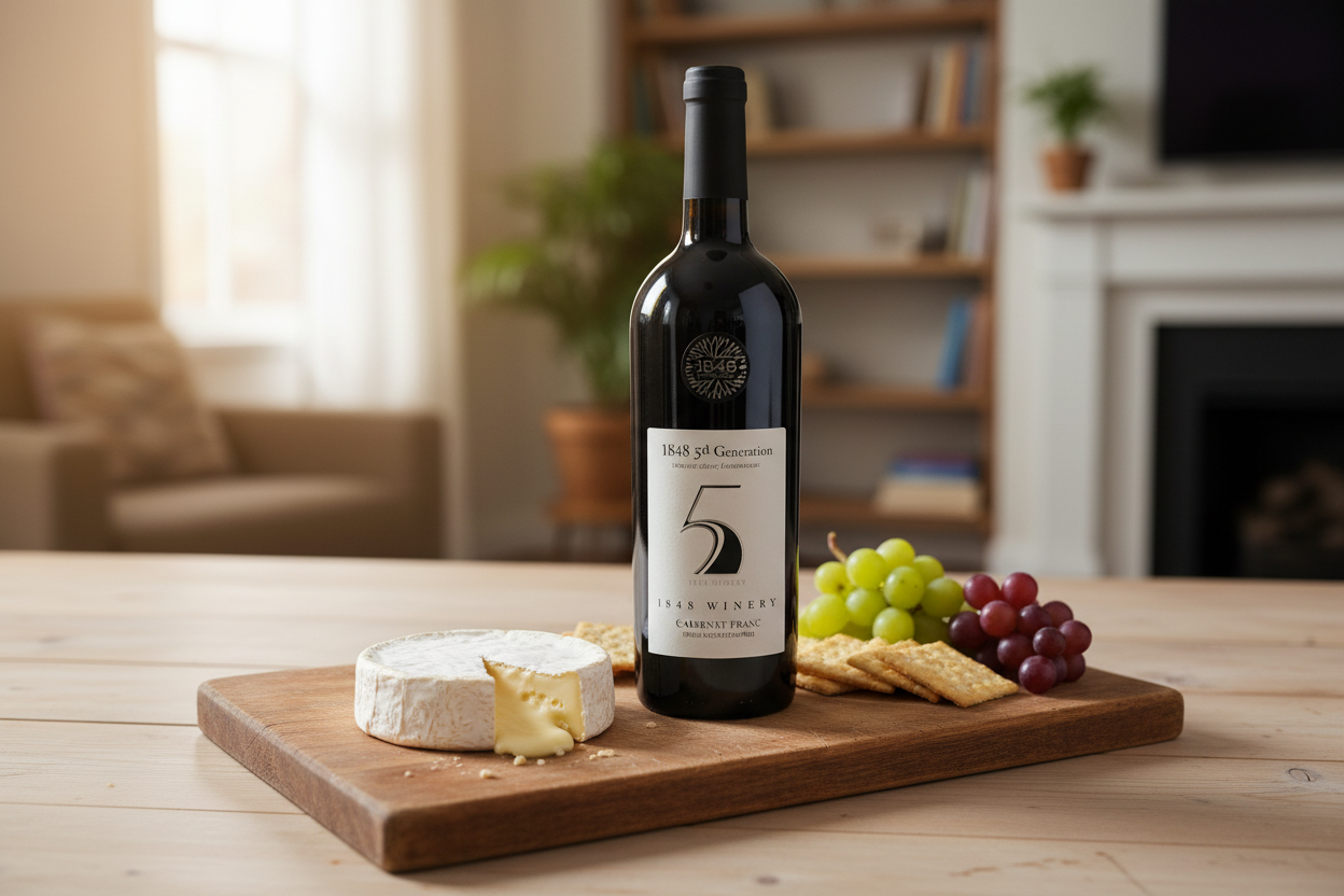 Quesos tipo Camembert con 1848 Cabernet Franc