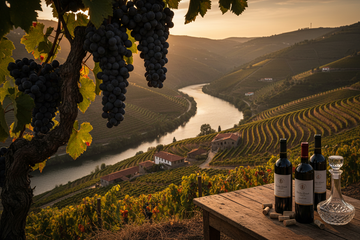 Región vinícola del Douro Portugal con vinos y uvas autóctonas
