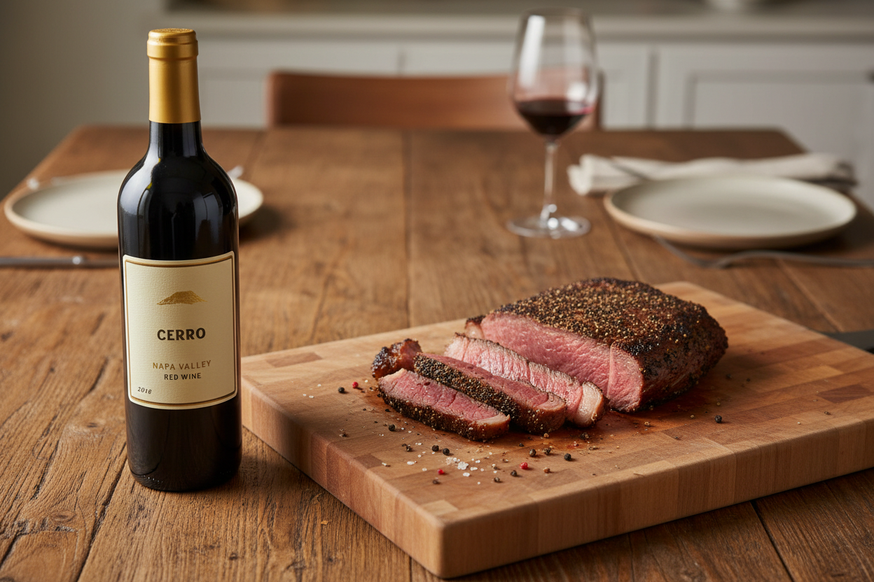 Rib Eye con costra de pimienta negra