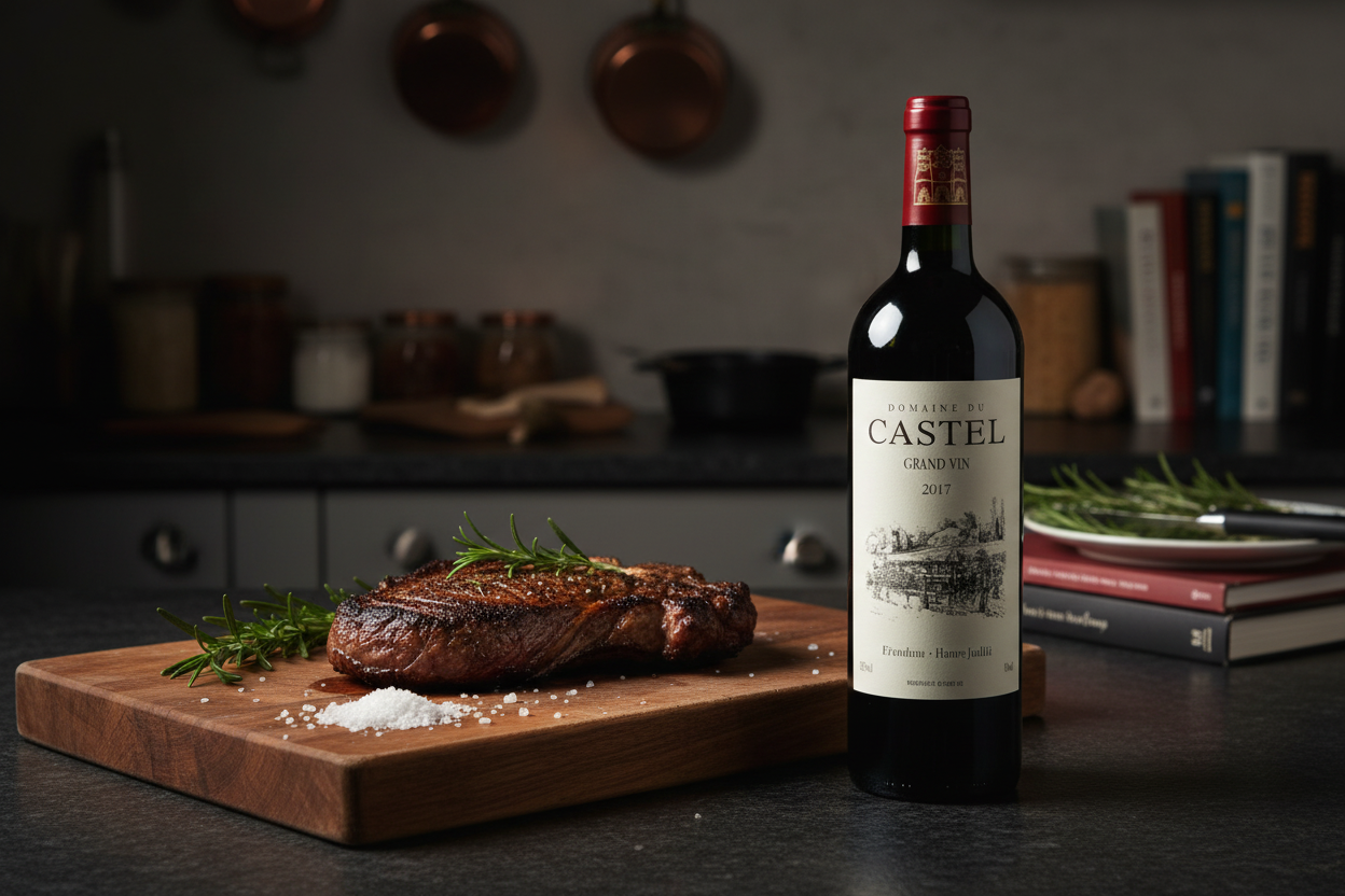Rib-eye premium con Domaine du Castel