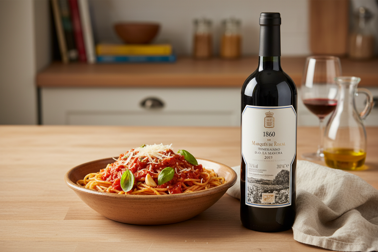 Riscal 1860 Tempranillo Pasta Pomodoro