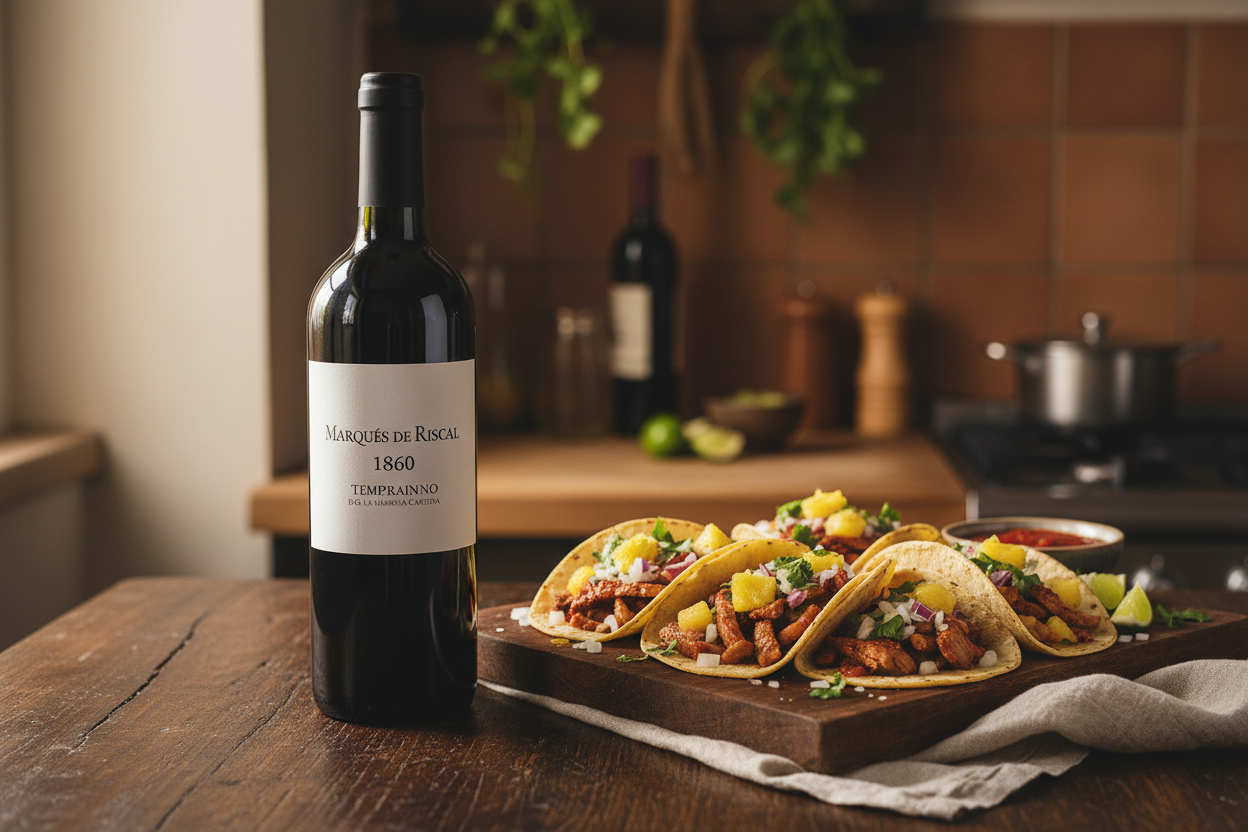 Riscal 1860 Tempranillo Tacos al Pastor