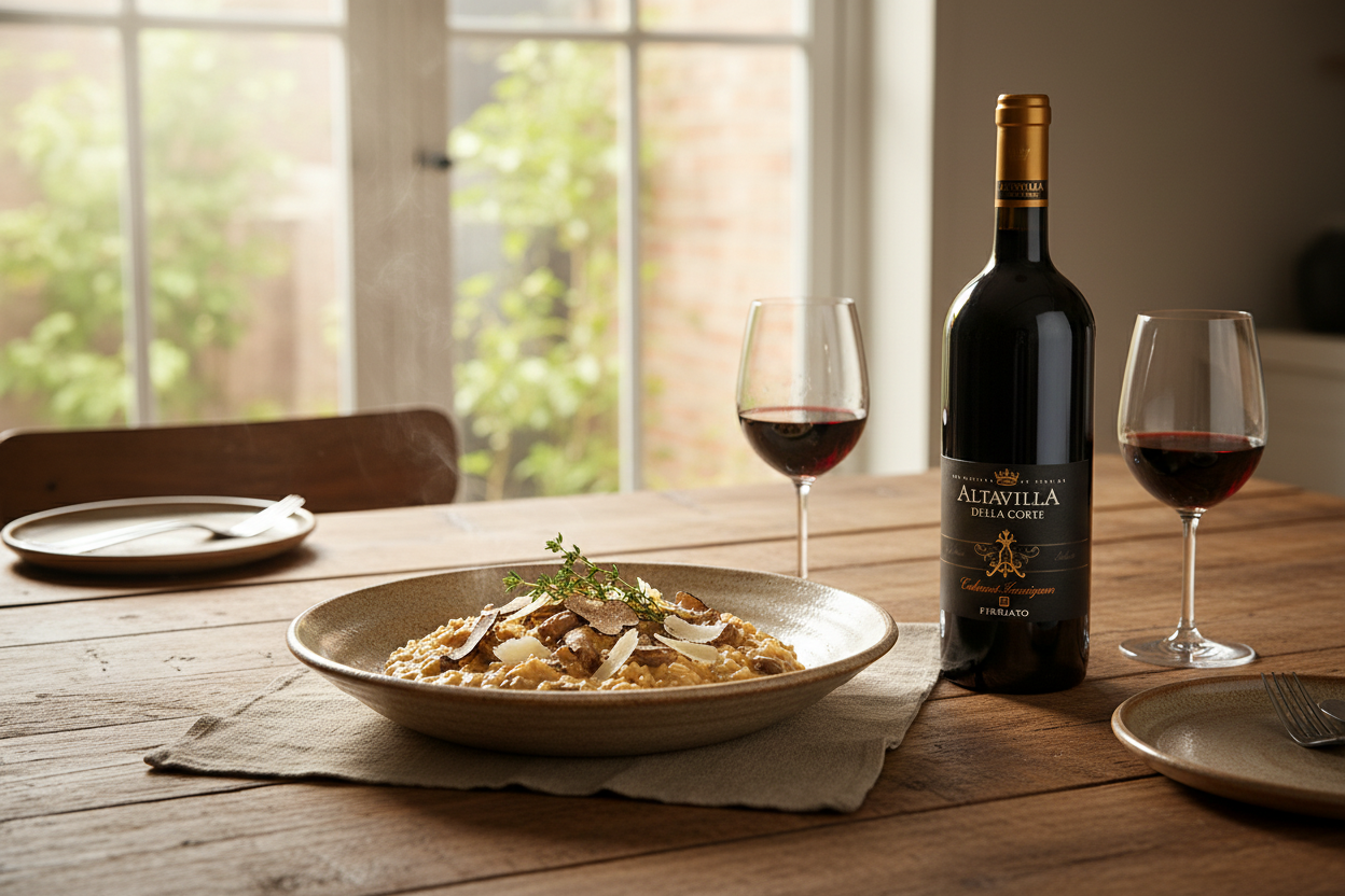 Risotto con porcini y trufa
