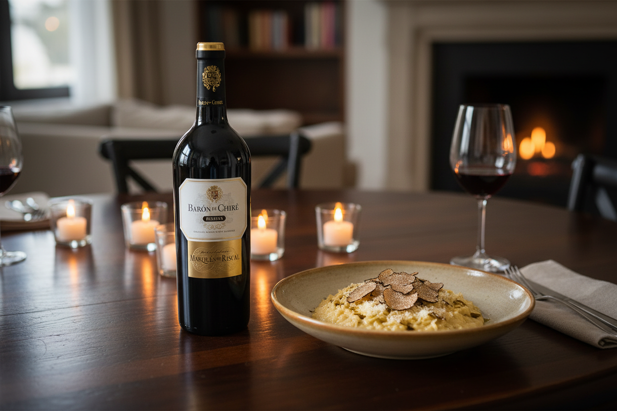 Risotto con trufa con Barón de Chirel