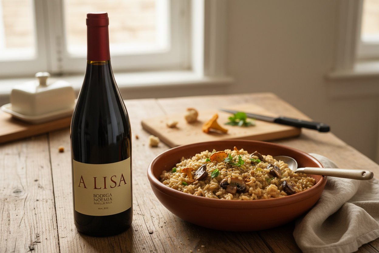 Risotto de hongos silvestres