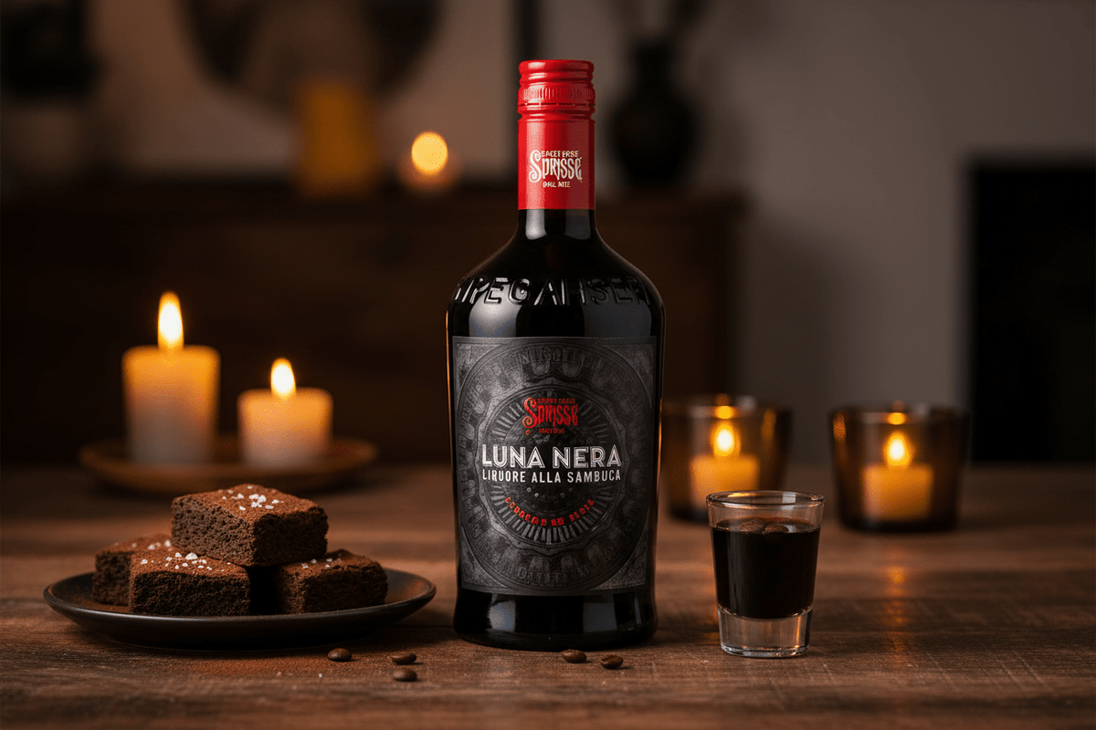 Sambuca Negro Luna Nera 750ml - La Cava