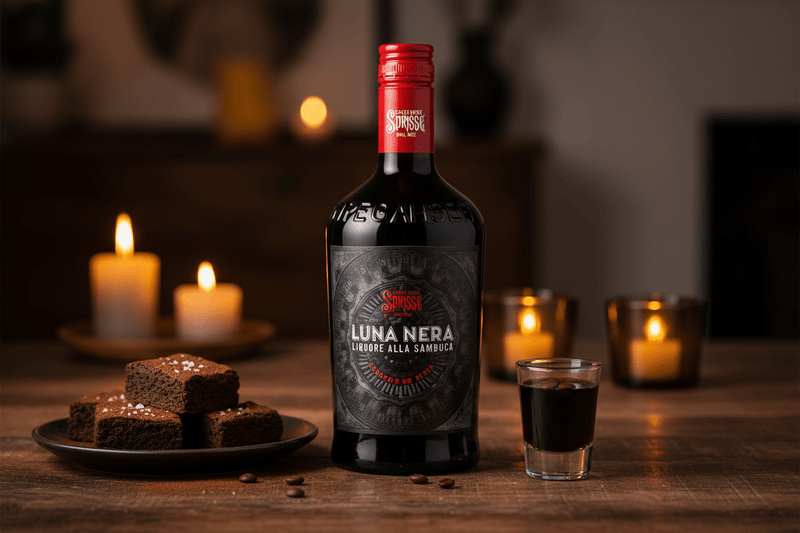 Sambuca Negro Luna Nera 750ml - La Cava