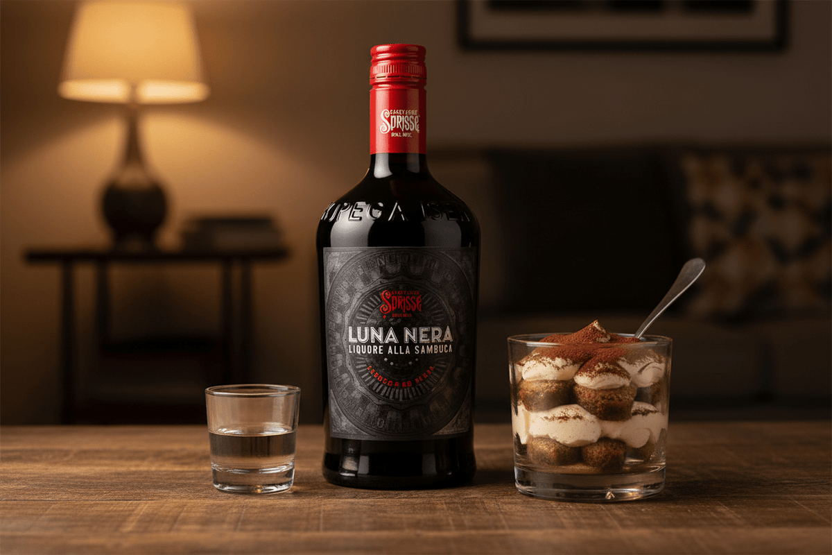 Sambuca Negro Luna Nera 750ml - La Cava