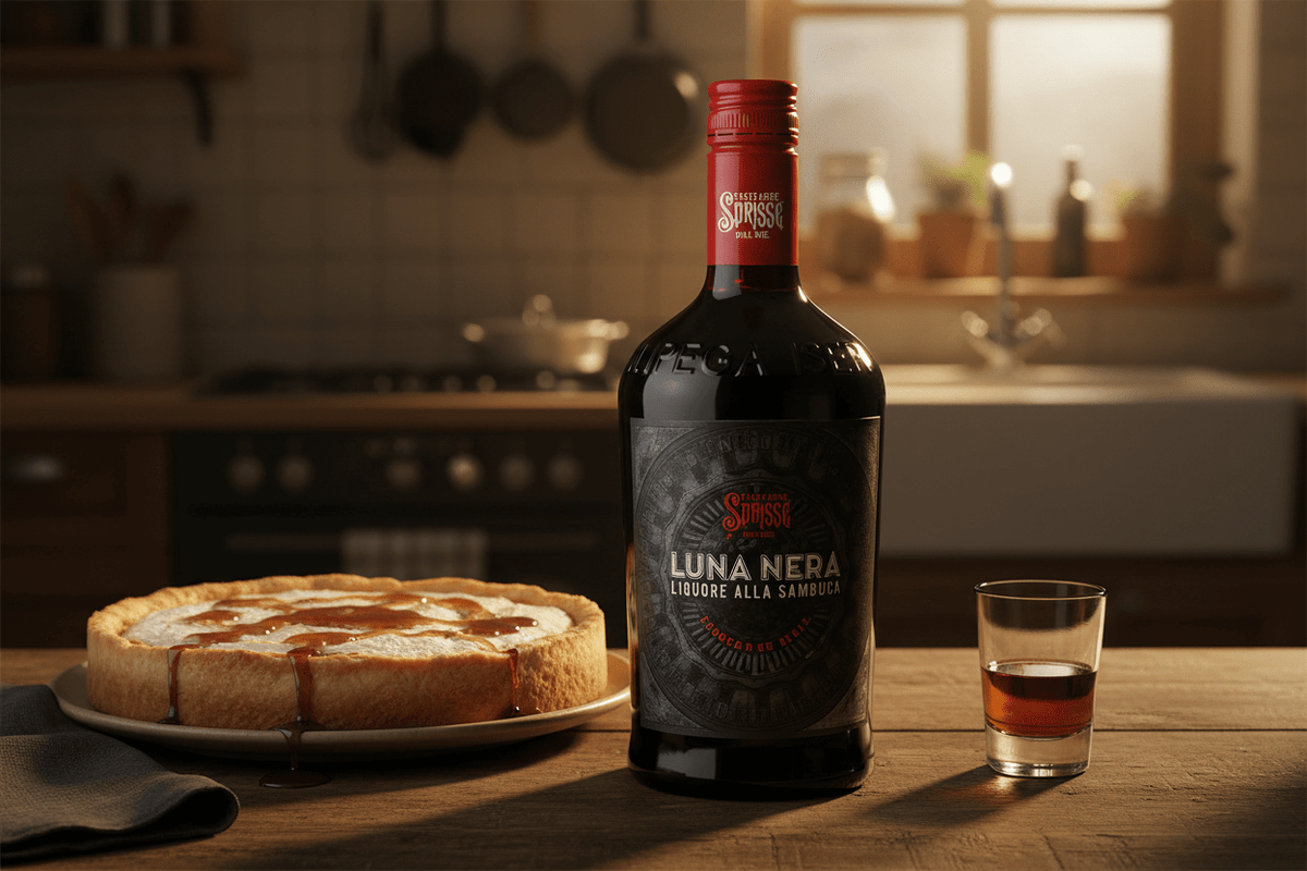 Sambuca Negro Luna Nera 750ml - La Cava