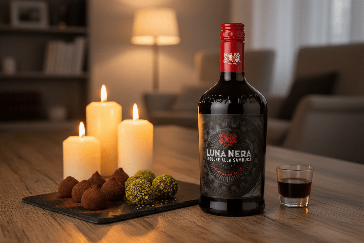 Sambuca Negro Luna Nera 750ml - La Cava
