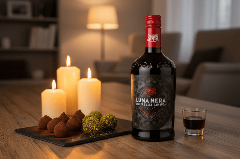 Sambuca Negro Luna Nera 750ml - La Cava