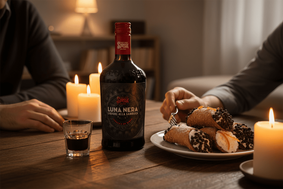 Sambuca Negro Luna Nera 750ml - La Cava
