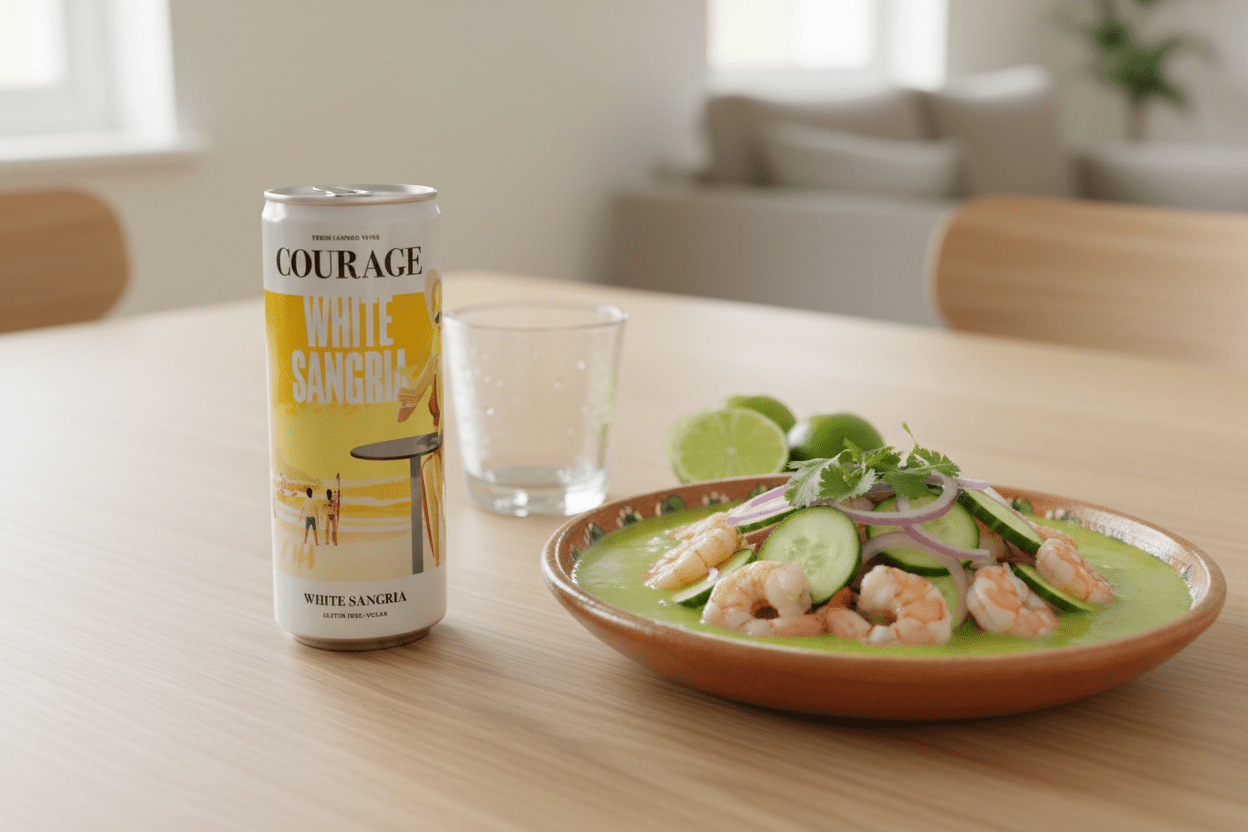 Sangría Blanca Lata Courage 250ml - La Cava