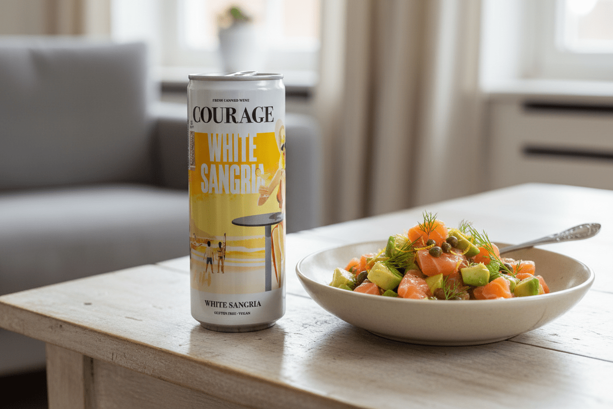 Sangría Blanca Lata Courage 250ml - La Cava