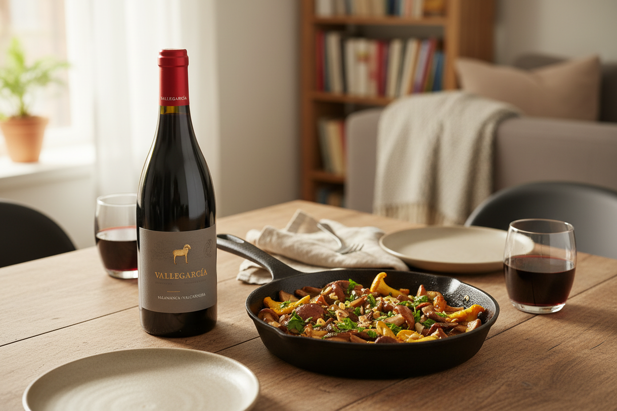 Setas con Vallegarcía Garnacha Cariñena