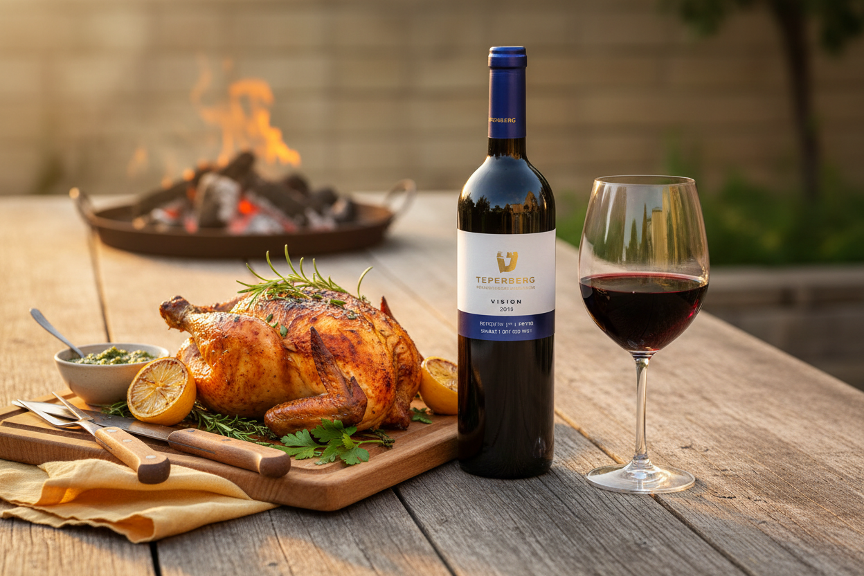 Shiraz Teperberg Vision Kosher Israel - Pollo Asado a las Brasas