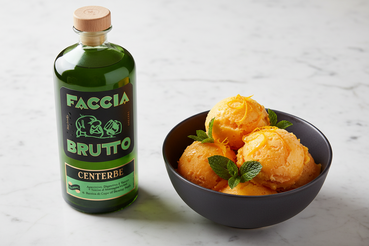 Sorbete de mandarina con Amaro Centerbe