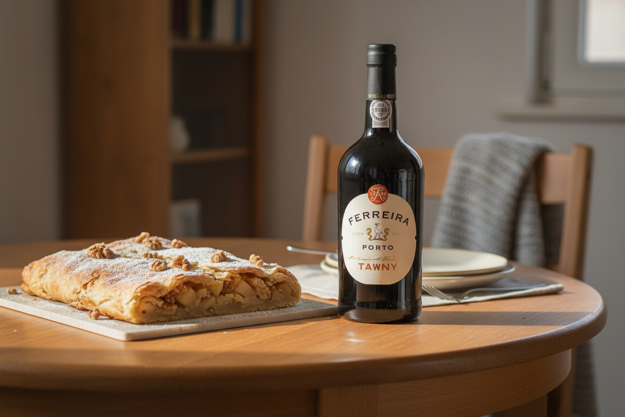 Strudel de pera con nueces