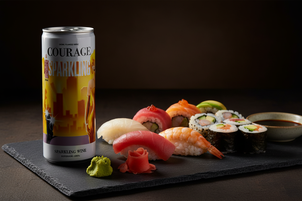 Sushi con Espumoso Courage
