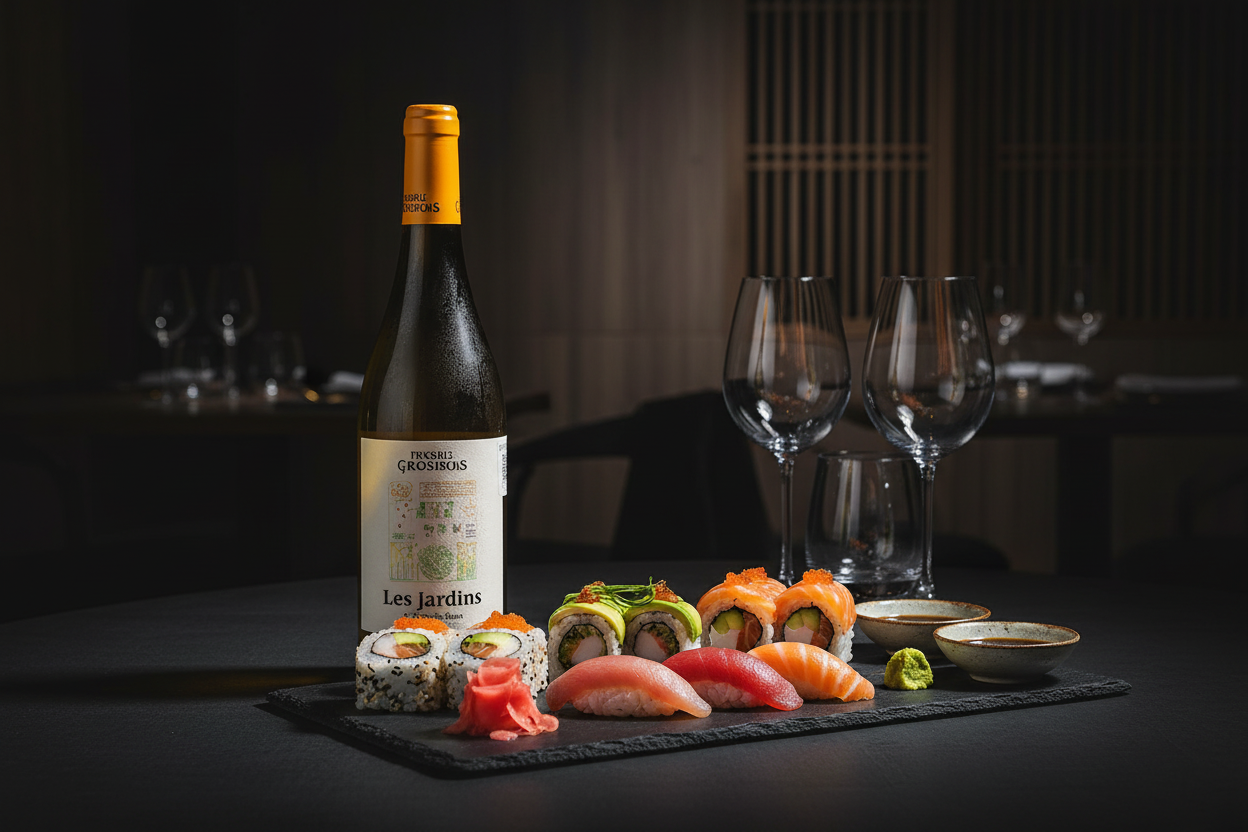 Sushi con Les Jardins