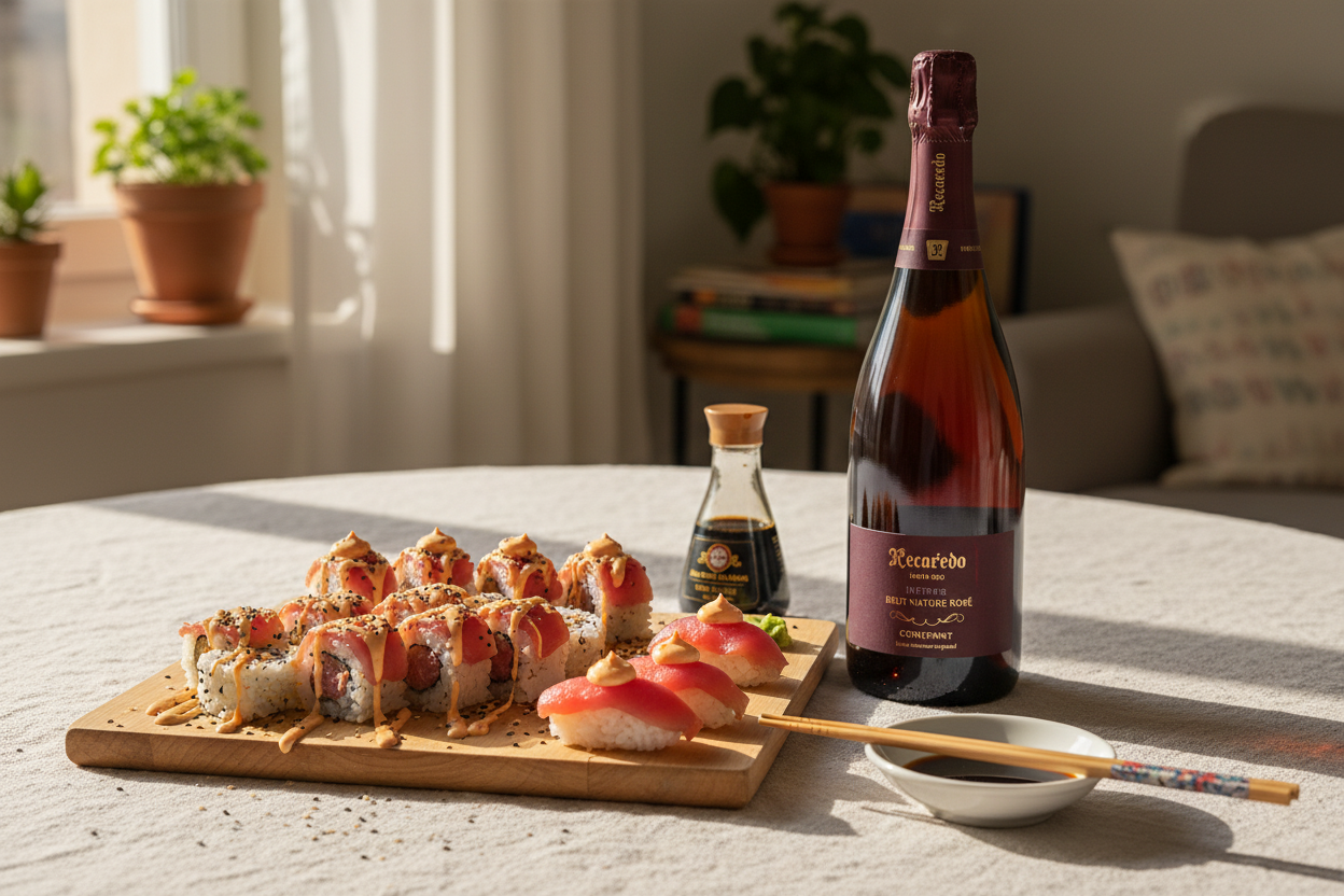 Sushi de atún picante