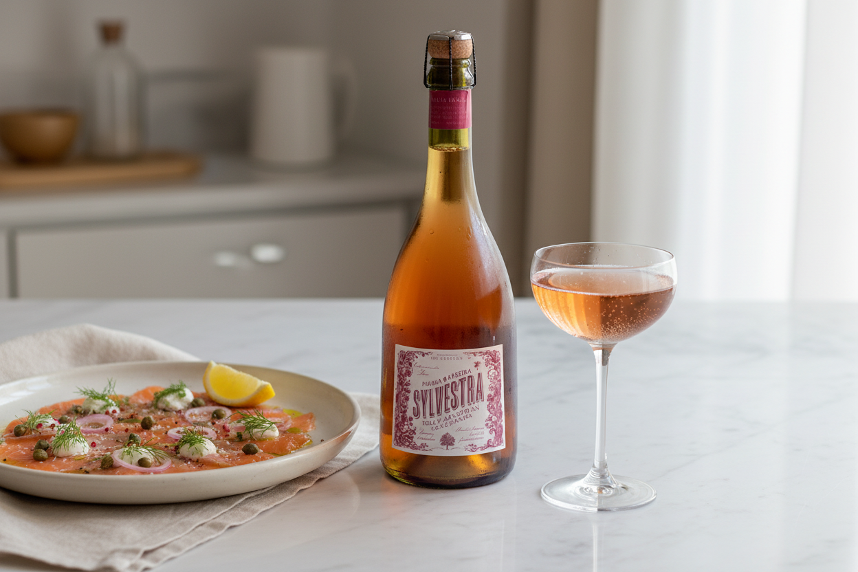 Sylvestra La Vie en Rose 2021 Bressia Mendoza - Carpaccio de Salmón (botella completa)