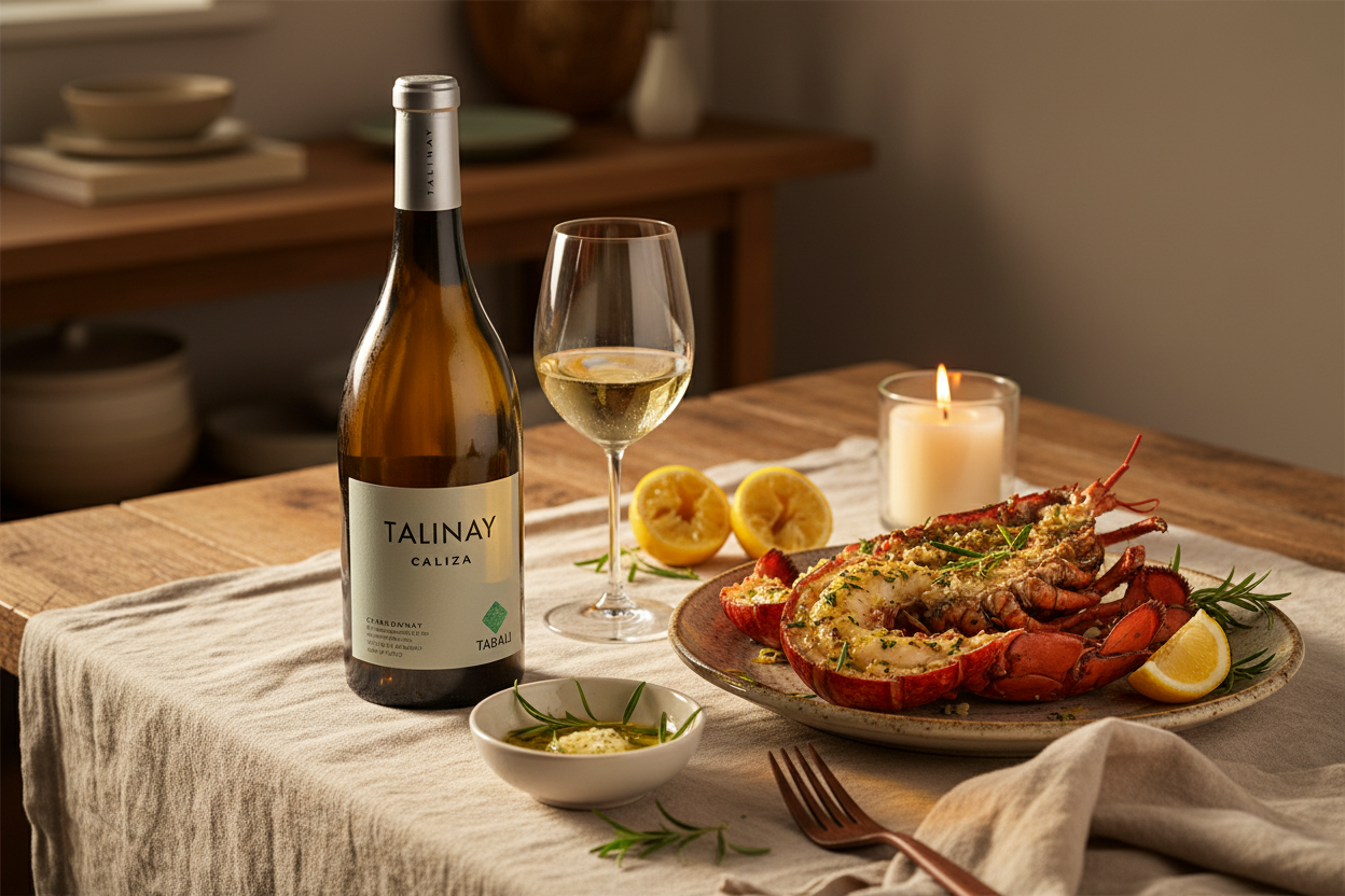 Tabalí Talinay Caliza Chardonnay 2023 Valle de Limarí - Langosta Grillada a la Mantequilla