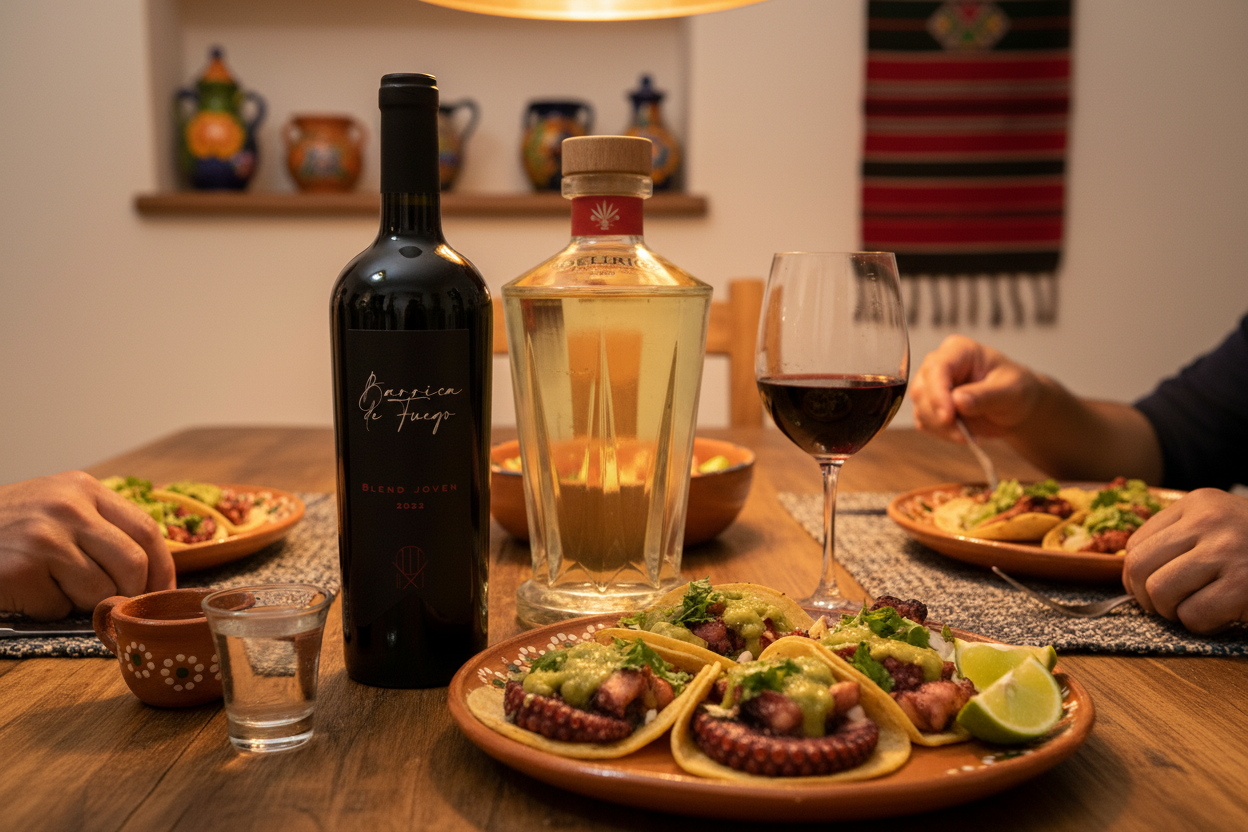 Tacos de pulpo al carbón