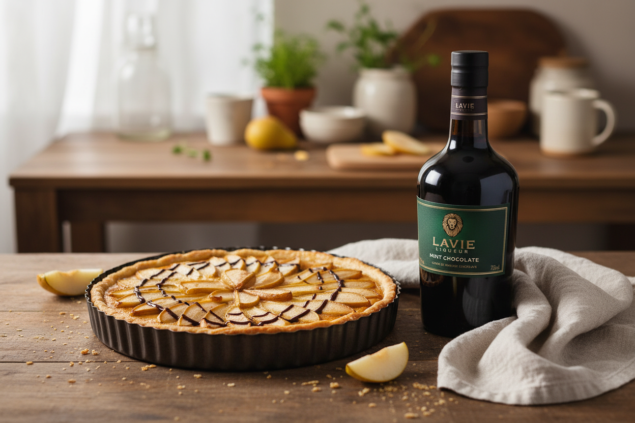 Tarta de pera con Lavie Mint Chocolate