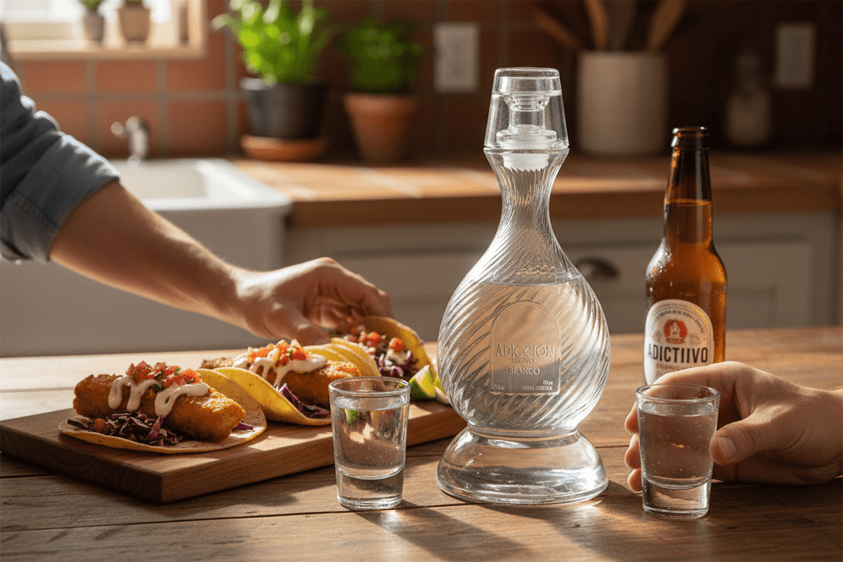 Tequila Blanco Adicción 1 Lt 40° - La Cava