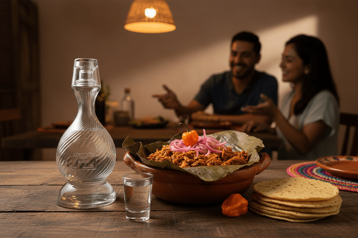 Tequila Blanco Adicción 1 Lt 40° - La Cava