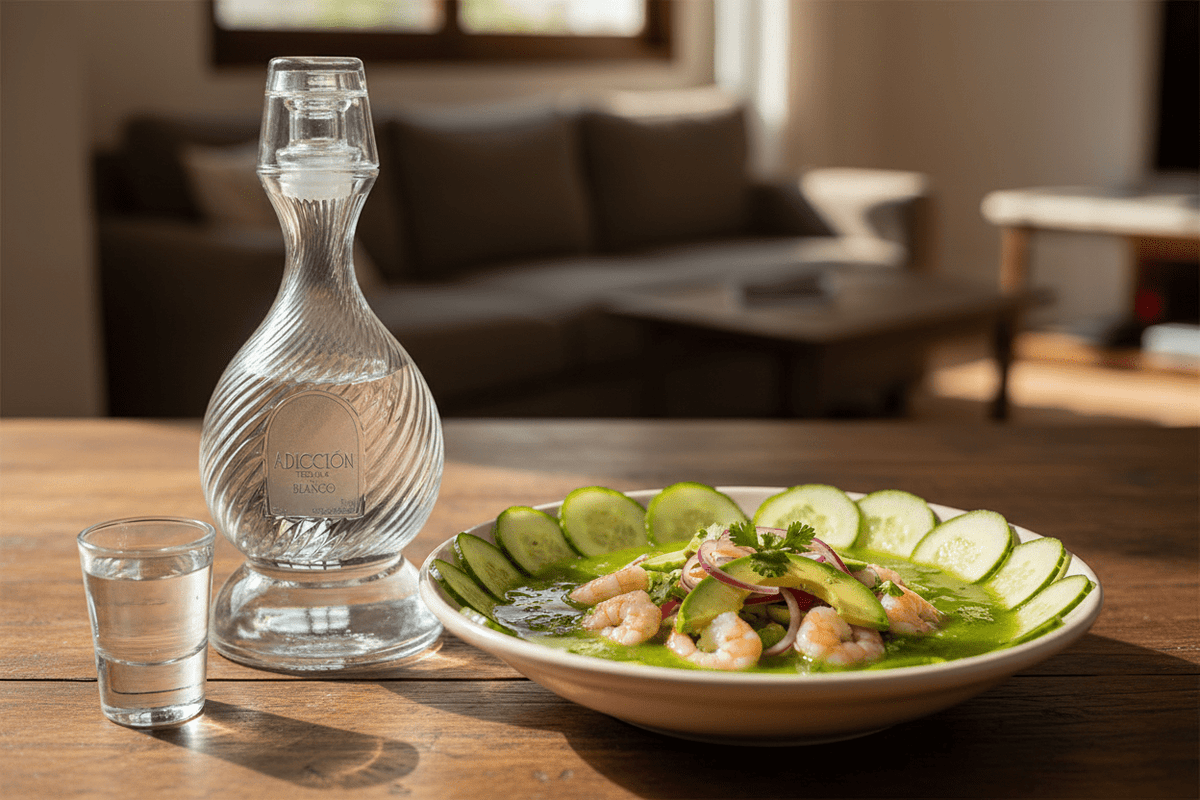 Tequila Blanco Adicción 1 Lt 40° - La Cava