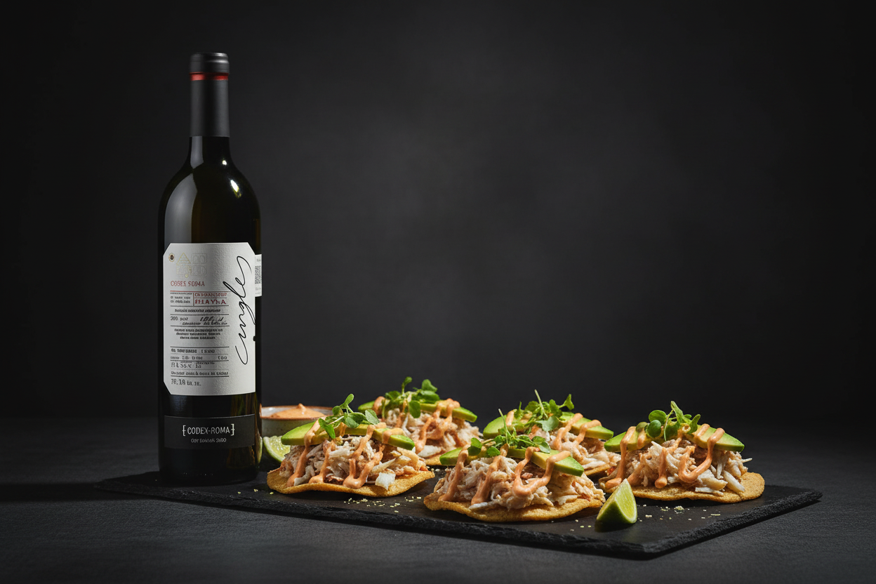 Tostadas de jaiba con Cingles