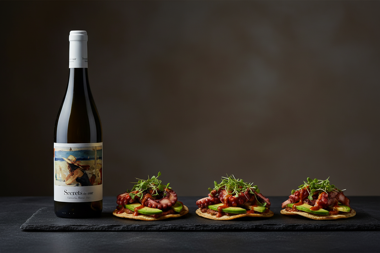 Tostadas de pulpo con Secrets de Mar